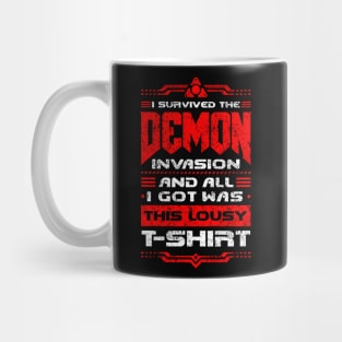 I survived the Demon Invasion - Vintage Lousy T-Shirt Mug